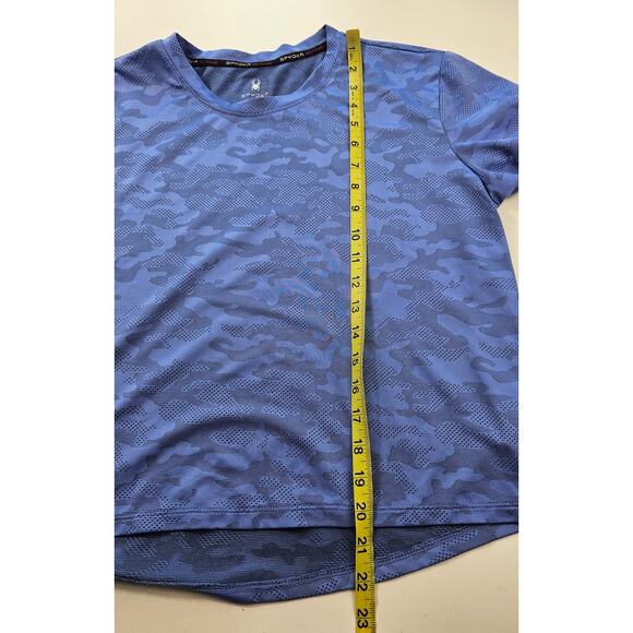 Spyder active Perforated performance top cropped L blue womens EUC breathable - Picture 6 of 7